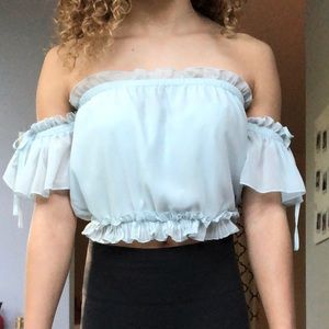 cropped festival top